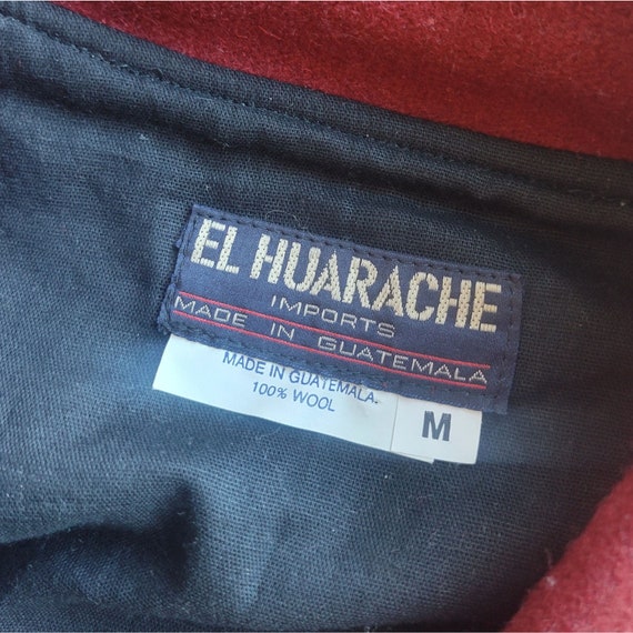 Vintage El Huarache Imports Short Red Button Up W… - image 6