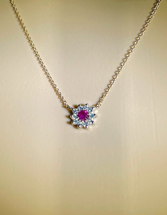 Genuine Burma Ruby and Diamond Necklace