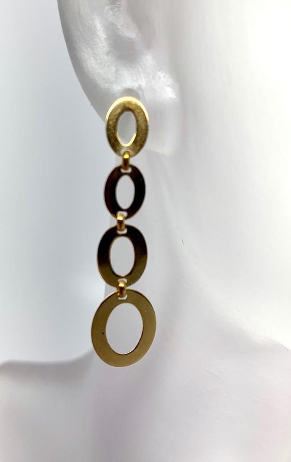 Open Loop Dangle Earrings - image 2