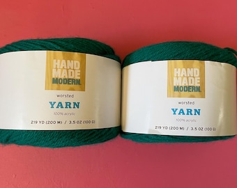 Two Skein Lot ‘Jade’ Hand Made Modern Yarn