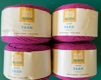 Four Skein Lot ‘Orchid’ Hand Made Modern Yarn