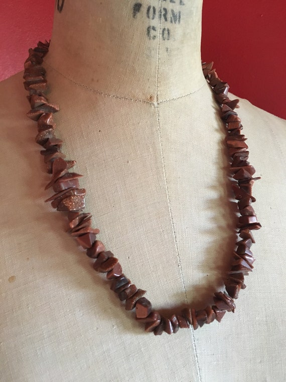 Copper Sparkle Stone Necklace