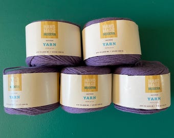 Five Skein Lot ‘Amethyst’ Hand Made Modern Yarn