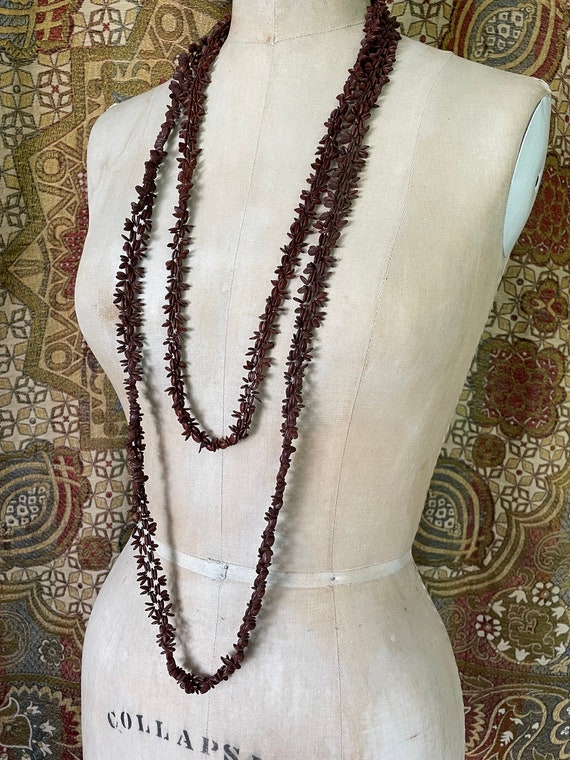 Brown Bean Seed Necklace Set