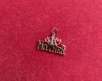 Tiny Vintage 14K Gold ‘#1 Mother’ Charm