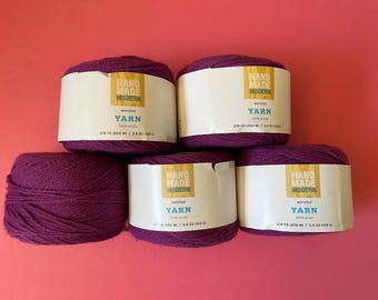 Five Skein Lot ‘Magenta’ Hand Made Modern Yarn