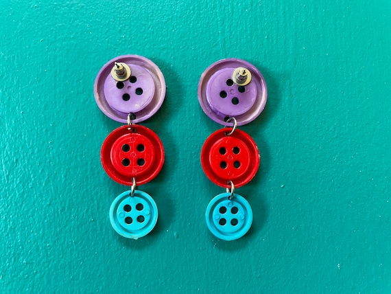 Button Pierced Earrings - image 2