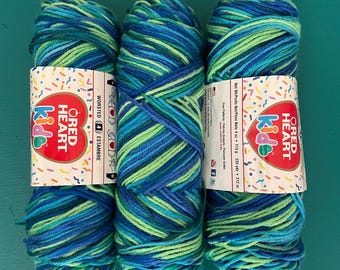 Three Skein Lot ‘Beach’ Red Heart Kids Yarn