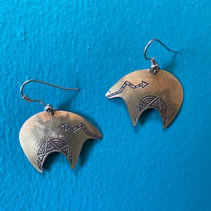 Brass Armadillo Pierced Earrings