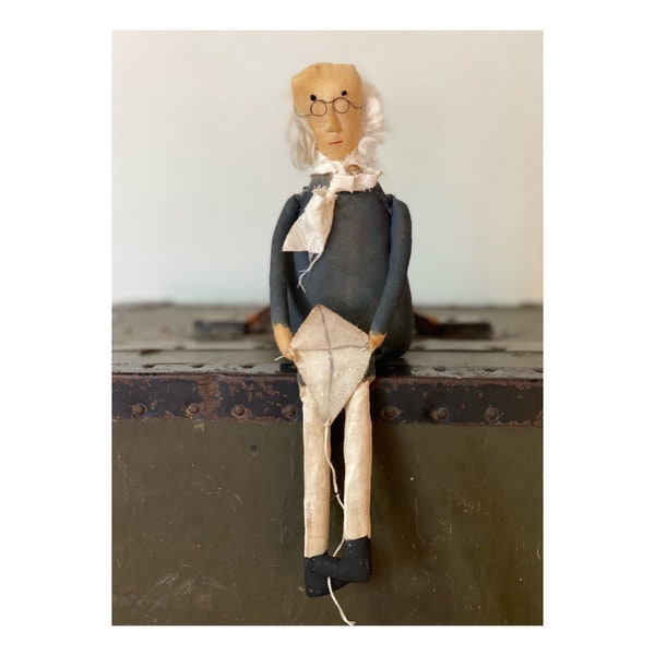 Benjamin Franklin Primitive Doll