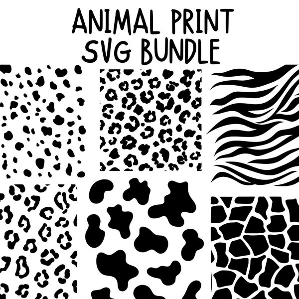 Animal Print SVG Bundle | Cheetah Print Svg | Leopard Print svg | Animal Pattern