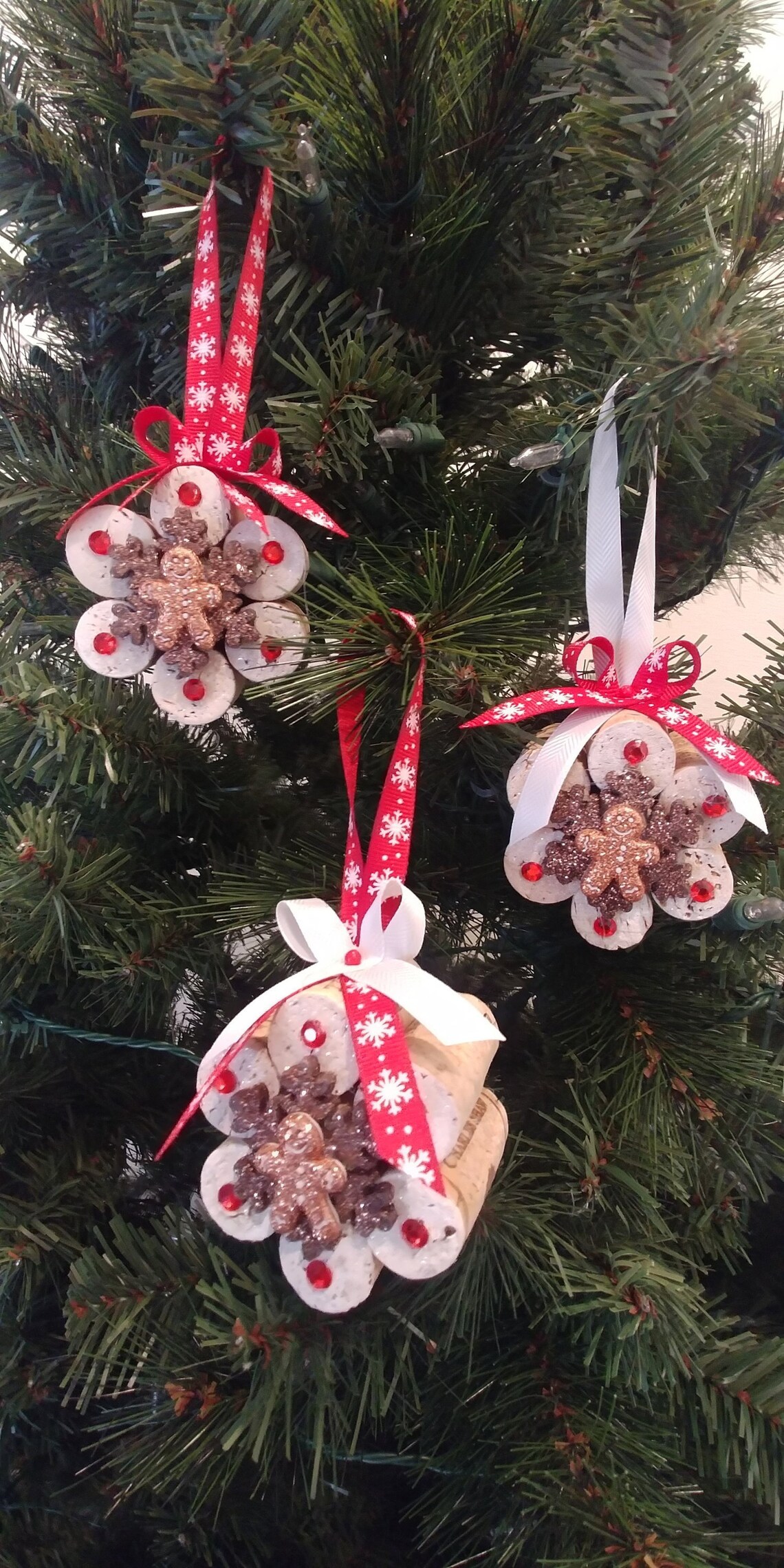 Gingerbread Boy Cork Snowflake Ornamentsset of 3 Etsy