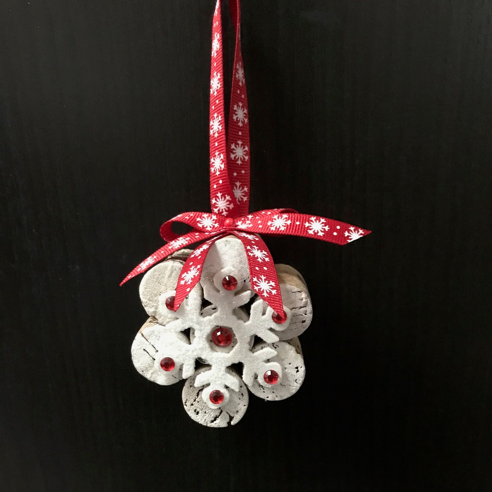 Cork Snowflake Ornamentsset of 3 Etsy