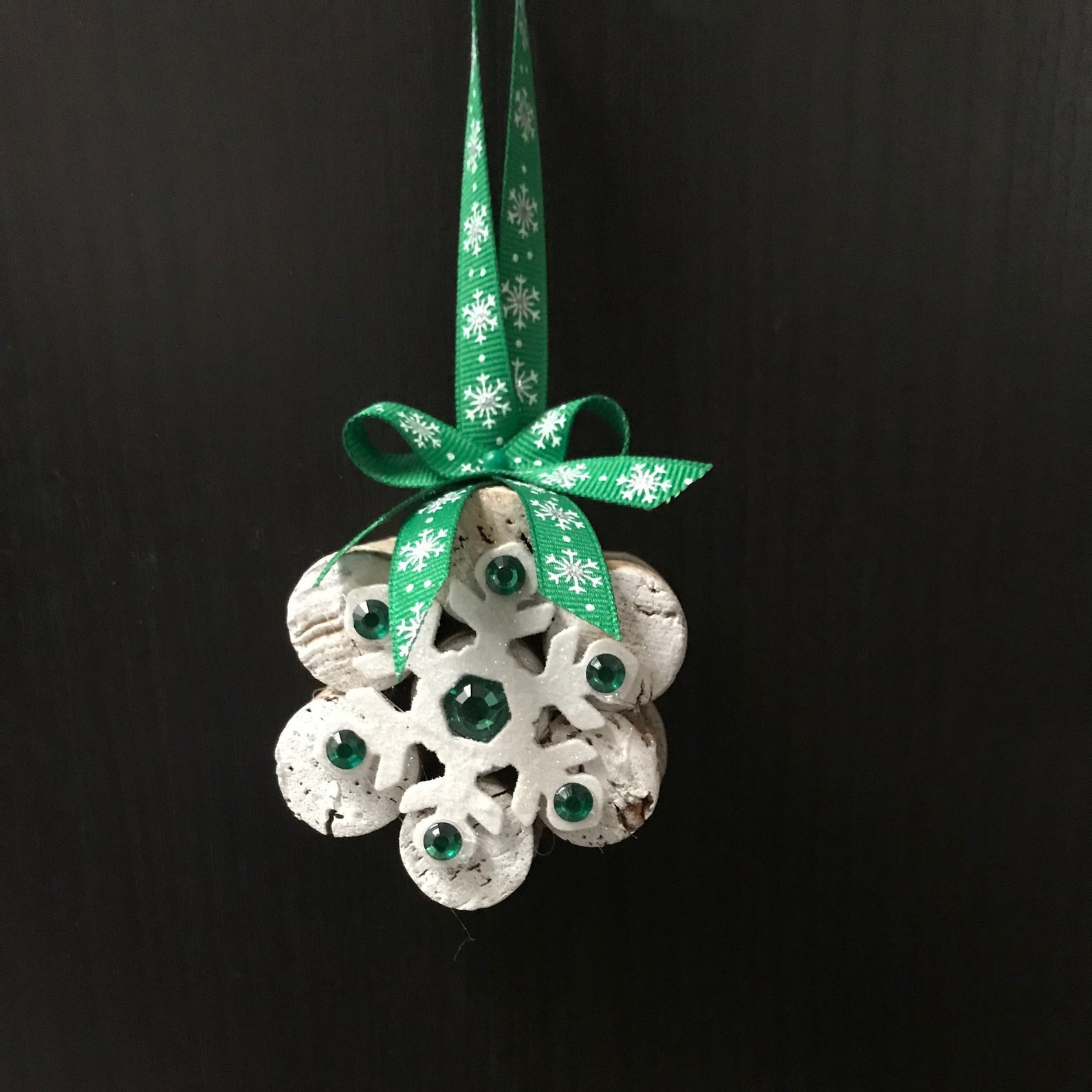 Cork Snowflake Ornamentsset of 3 Etsy