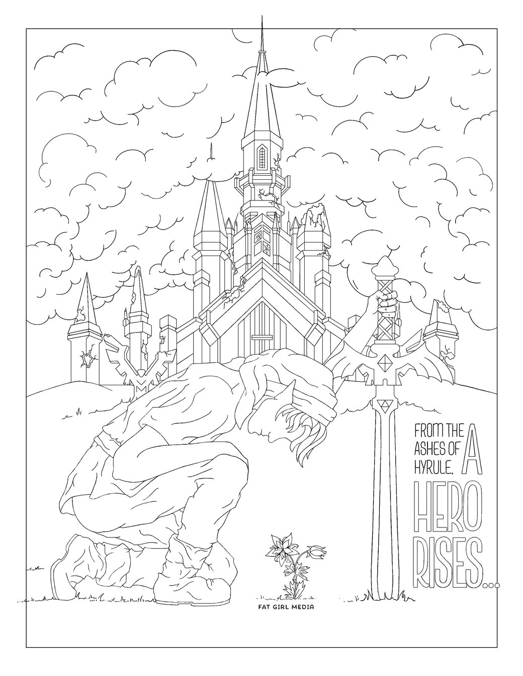 Coloriage Zelda Breath Of The Wild A Imprimer Page de coloriage Breath of the Wild : From the Ashes of - Etsy France