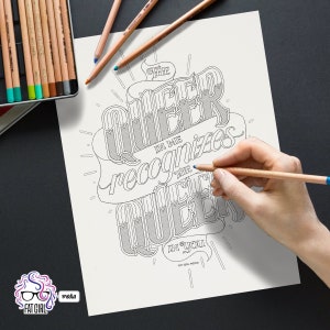 Queer Coloring Page: Namasgay coloring book page (Non-Commercial Multi-Use Digital Download)
