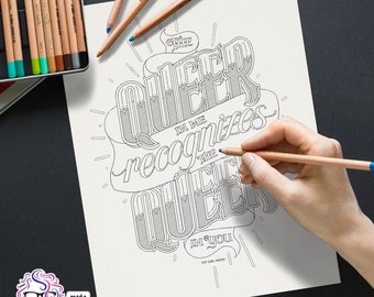 Queer Coloring Page: Namasgay coloring book page (Non-Commercial Multi-Use Digital Download)