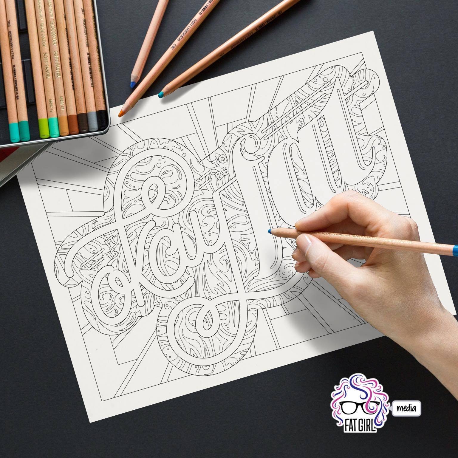 SET 8 Coloring Pages - Chubby Girls Graphic by FLWdesign