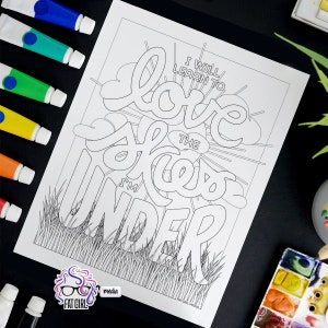 I Will Learn to Love the Skies I&#39;m Under Mumford & Sons Coloring Page Download (Non-Commercial Multi-Use)