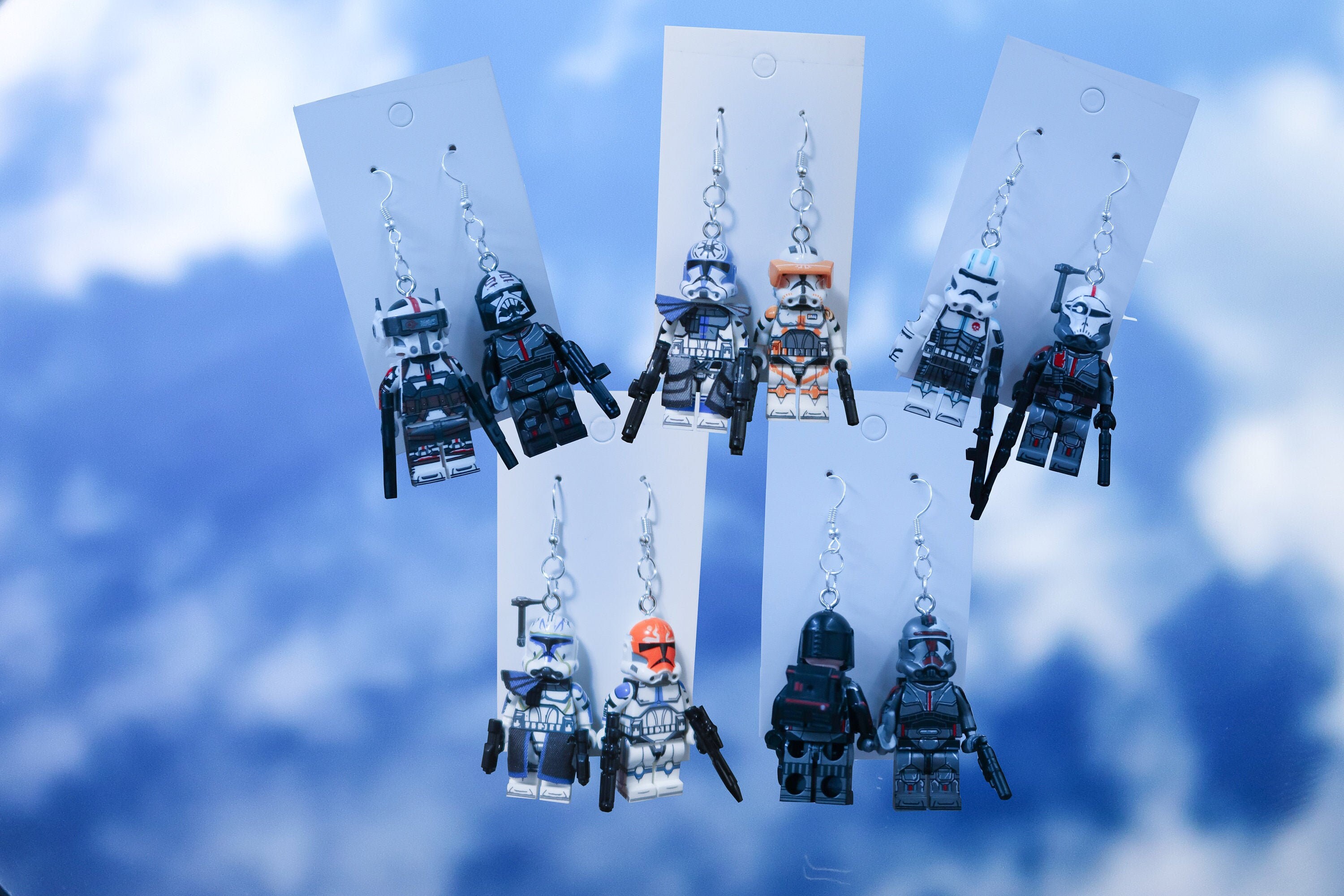 Clone Trooper Mix-and-Match earrings