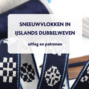 Sneeuwvlokken in IJslands Dubbelweven (kaartweven)