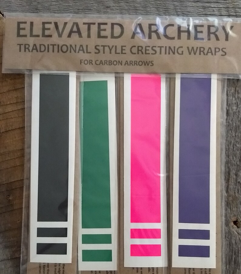 Traditional Style Arrow Cresting Wraps for Carbon Arrows 6 20 Colors
