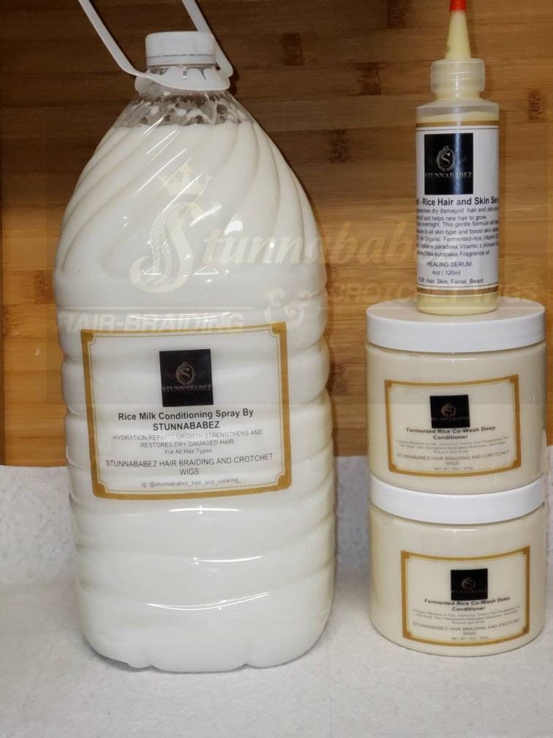 1 Gallon Rice Milk Conditioning Spray By Stunnababez 2 /16oz Etsy