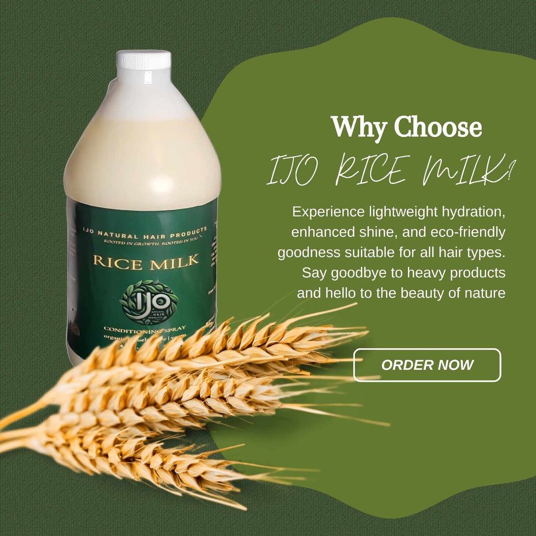 Gallon Size Rice Milk Conditioning Spray by Ijo Natural Hair Products