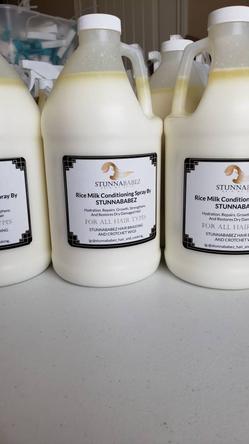 1/2 Gallon size Rice Milk Conditioning Spray by Stunnababez Etsy
