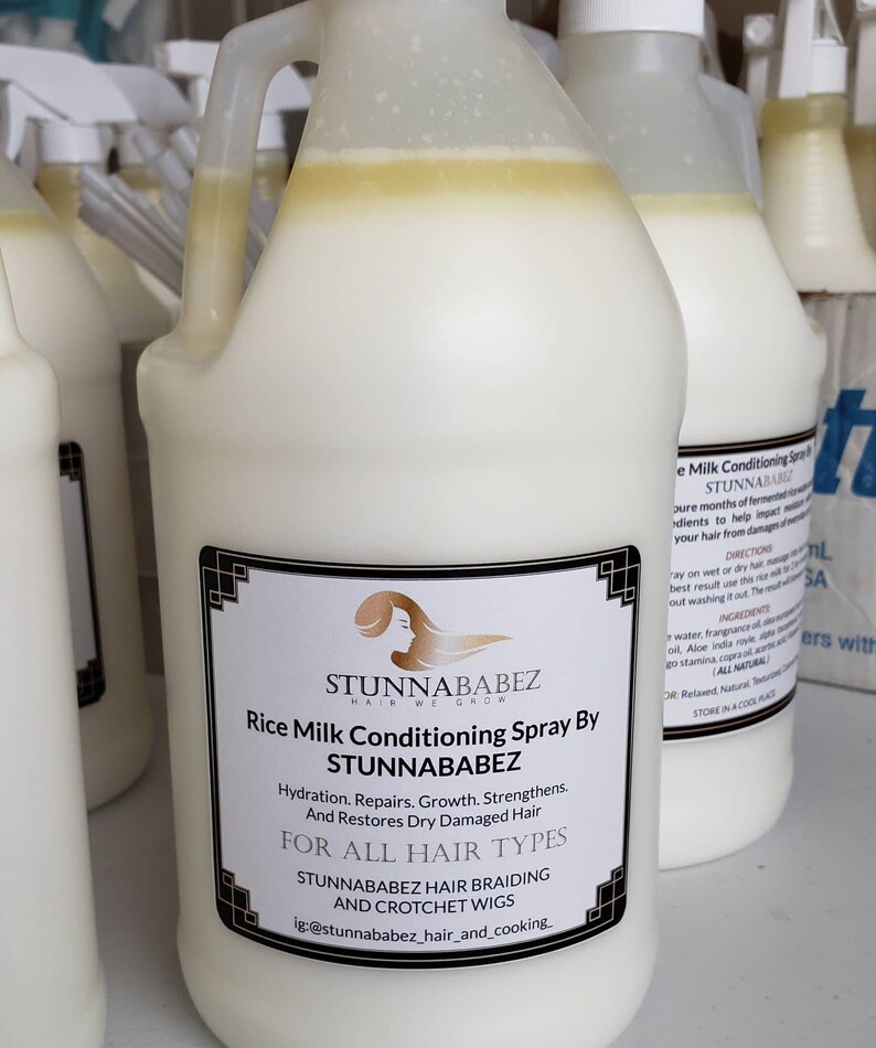 1/2 Gallon size Rice Milk Conditioning Spray by Stunnababez Etsy