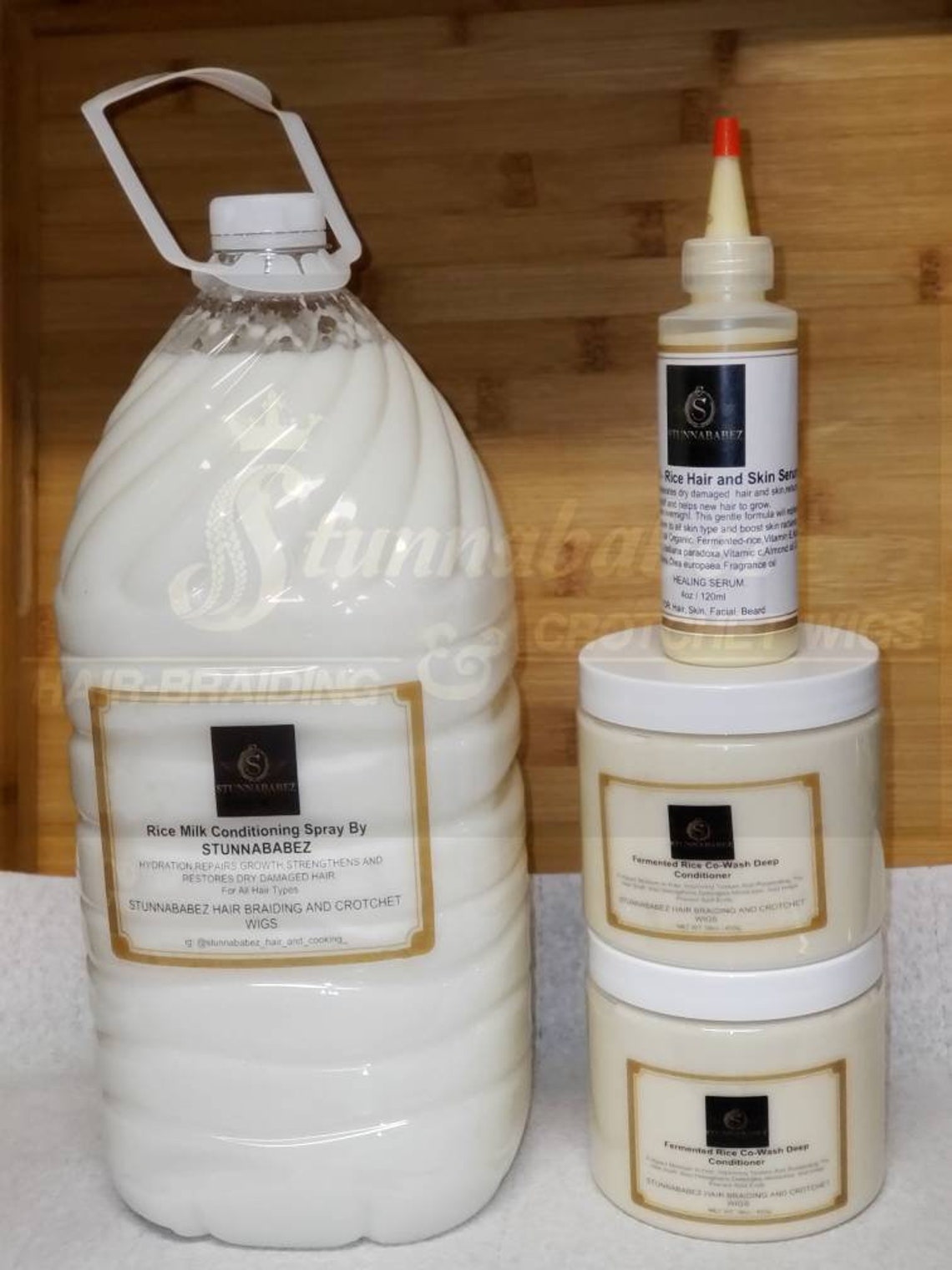 1 Gallon Rice Milk Conditioning Spray By Stunnababez 2 /16oz Etsy