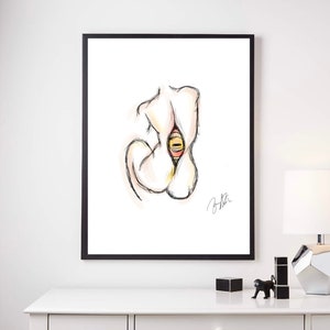Surrealism abstract body eye art strange Digital download unique minimalism woman body lovely