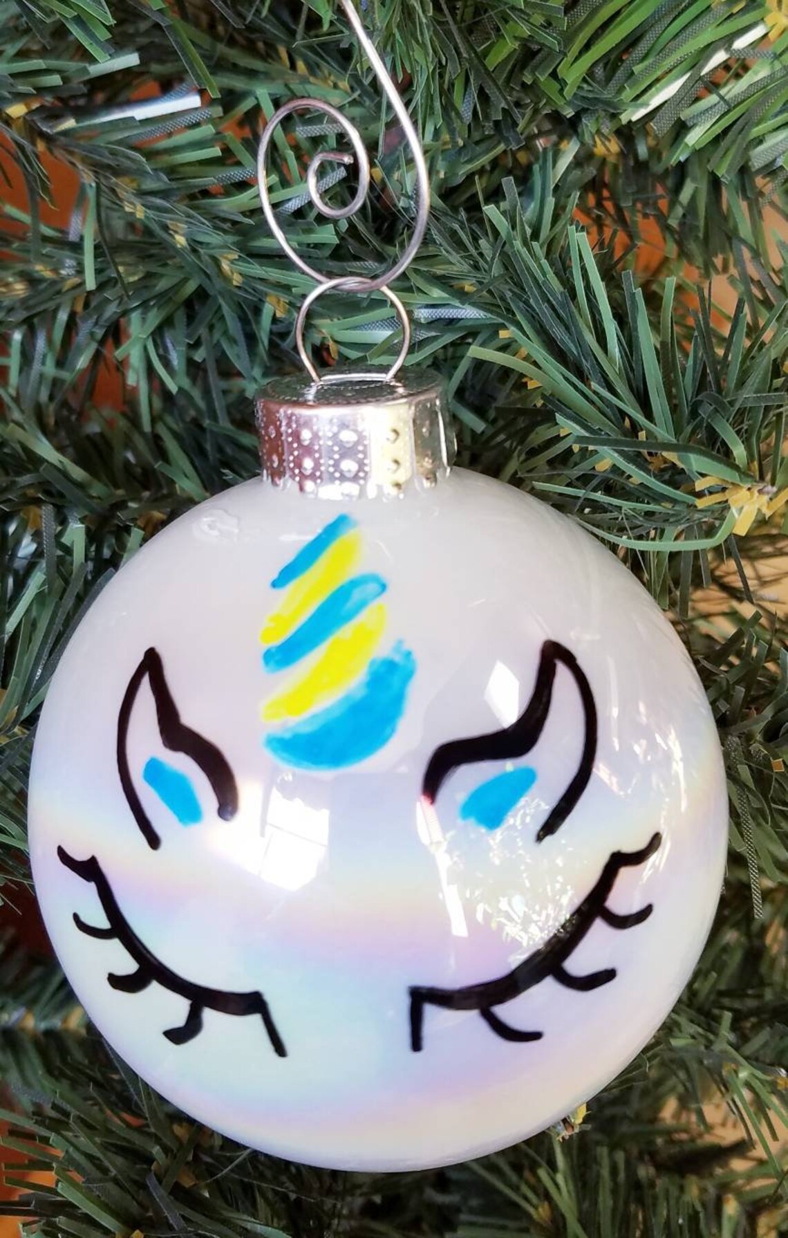 Christmas Unicorn Ball Unicorn Ornament Unicorn Lover Etsy