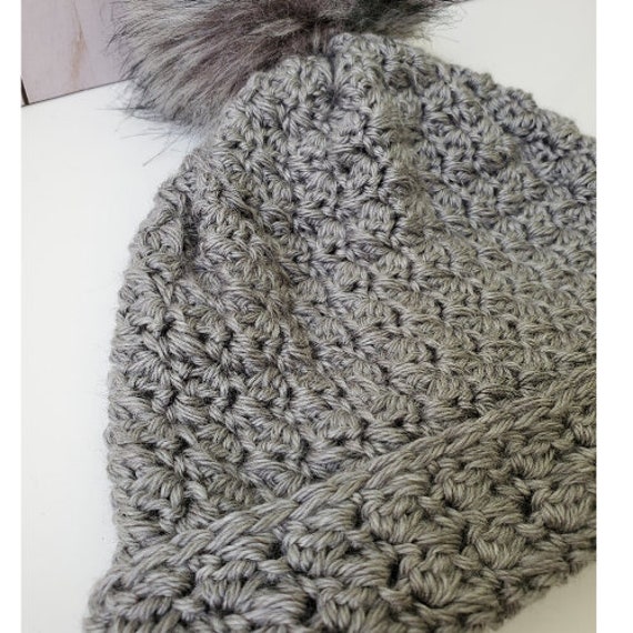 Bonnet slouchy au crochet, chapeau en laine fait main, accessoire