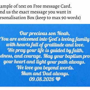 Personalised Baby Baptism Bracelet, Glass Pearl Christening Gift with Engraved Charm & Message Card image 18
