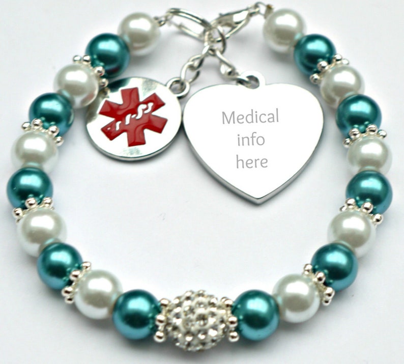 Personalised Custom Medical ID Bracelet for Women Medical Etsy