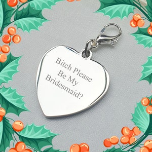Bridesmaid Proposal, Will You Be My Bridesmaid, Personalised gift custom charm for bridesmaid, Maid of Honour, Flower girl gift, Bridesmaid