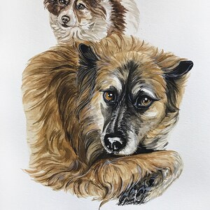 Custom Watercolor Pet Portrait: Handmade Dog or Cat Memorial image 7