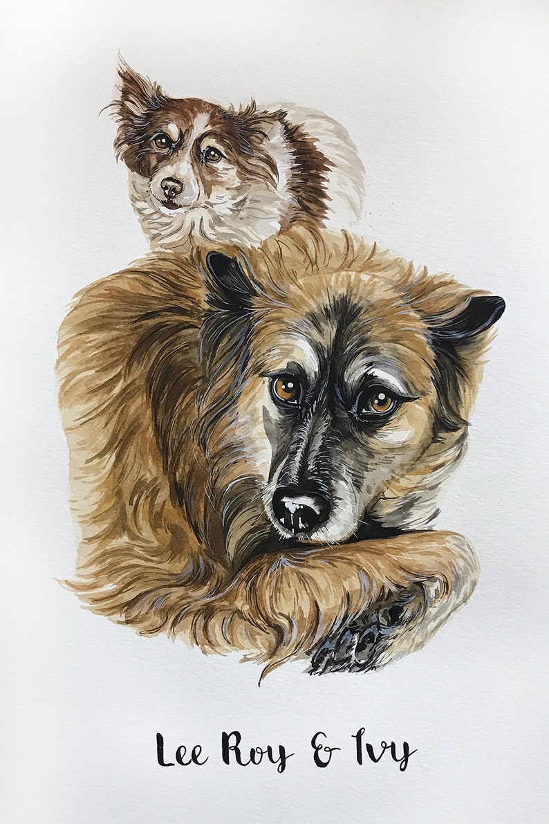 Custom Watercolor Pet Portrait: Handmade Dog or Cat Memorial image 7