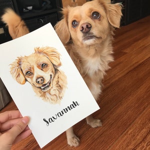 Custom Watercolor Pet Portrait: Handmade Dog or Cat Memorial image 8