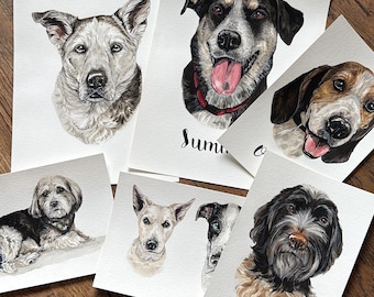 Custom Watercolor Pet Portrait: Personalized Dog Memorial Painting