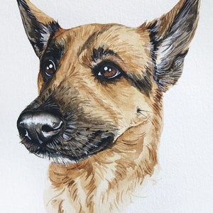 ペットの肖像画の水彩画、パーソナライズされたペットギフト、犬の肖像画のカスタムペイント、写真からのカスタム犬の肖像画、犬の絵画の記念