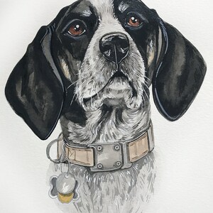 Custom Watercolor Pet Portrait: Handmade Dog or Cat Memorial image 3