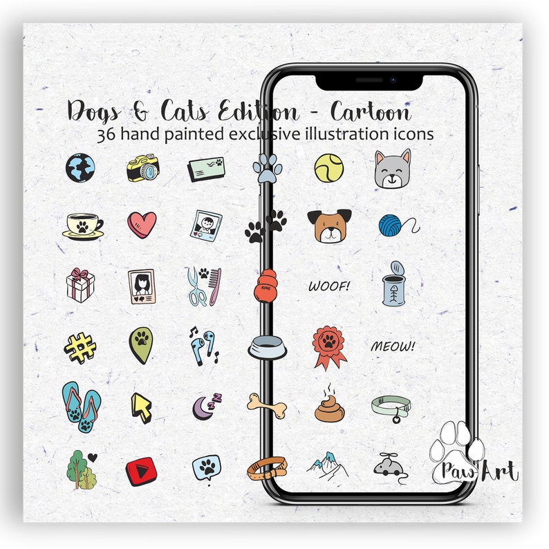 36 Set Dog Instagram Highlight Icons Unique Cartoon Dog Icons Etsy