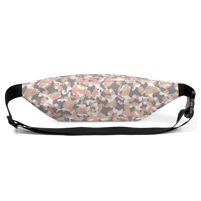 Water-resistant material Inside pocket Pastel Camo Fanny Pack Light Camouflage Pattern Adjustable straps