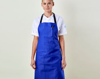 Premium Chef Apron for Man or Woman | Handcrafted | Mise Apron French Blue | 100% Cotton | Kitchen, Restaurant, Professional