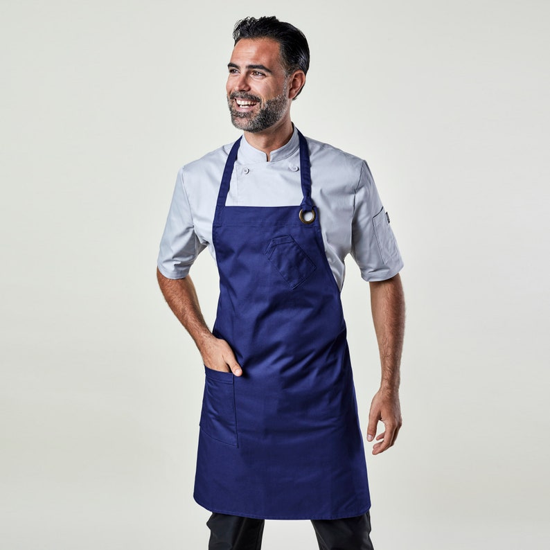 Premium Chef Apron for Man or Woman Handcrafted Belfast Apron Midnight Twill Kitchen, Restaurant, Professional image 1