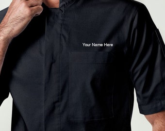 Quality Chef Coat, Unisex Short Sleeve | Greyson Black Chef Coat | Personalized