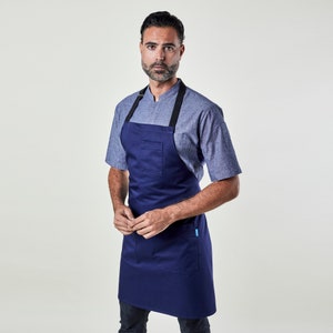 Premium Chef Apron for Man or Woman | Handcrafted | Mise Apron Midnight Blue | Twill | Kitchen, Restaurant, Professional