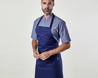 Premium Chef Apron for Man or Woman | Handcrafted | Mise Apron Midnight Blue | Twill | Kitchen, Restaurant, Professional